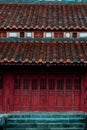 rain drops fell on roof of the temple