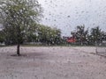 Rain drops on glass. Royalty Free Stock Photo