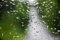 Rain drops on glasswindows Royalty Free Stock Photo
