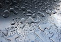 Rain drops on gray metal surface Royalty Free Stock Photo