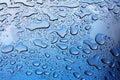 Rain drops on metal surface Royalty Free Stock Photo