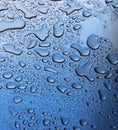 The Rain drops on a metal surface Royalty Free Stock Photo