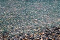 Rain drops rippling in a puddle Royalty Free Stock Photo