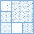 Rain drops seamless pattern background vector water blue nature raindrop abstract illustration Royalty Free Stock Photo