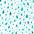 rain drops or steam shower,water falling pattern on white background,cartoon style,nature vector Royalty Free Stock Photo