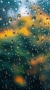 Rain Drops on a Window With Buildings in the Background Royalty Free Stock Photo