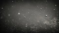 rain drops on the window A dust and scratches design. Aged photo editor layer. Black grunge abstract background. Royalty Free Stock Photo