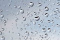 Rain drops on window glass , natural pattern of Royalty Free Stock Photo