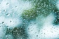 Rain drops on the window glass, water on mirror, selective focus Royalty Free Stock Photo