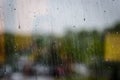 Rain drops on window pane Royalty Free Stock Photo