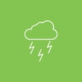 Rain, energy, lighting icon - Vector. Simple element illustration from UI concept. Rain, energy, lighting icon - Vector.