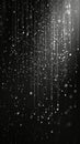Rain Falling Down on a Black Background Royalty Free Stock Photo