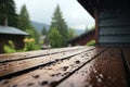 rain falling on a title deed outdoors Royalty Free Stock Photo