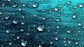 Rain falling water drops and puddle ripples on transparent background Royalty Free Stock Photo