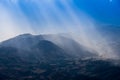 Rain forest mountain raylight with cloud and fog Royalty Free Stock Photo