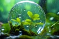 rain forest in water bubble generated by ai