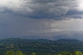 Rain front in the Istrian mountains