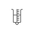 Rain gauge line icon