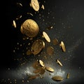 Rain of golden coins