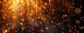 Rain of golden lights on abstract background, generated ai Royalty Free Stock Photo
