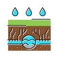 rain gutter drainage system color icon vector illustration