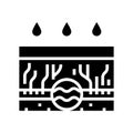 rain gutter drainage system glyph icon vector illustration