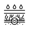 rain gutter drainage system line icon vector illustration