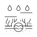 rain gutter drainage system line icon vector illustration