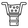 Rain gutter icon, outline style