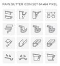 Rain gutter icon