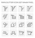 Rain gutter icon