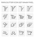 Rain gutter icon