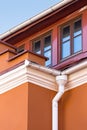 Rain gutters on old home Royalty Free Stock Photo