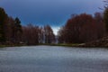 Rain and Hail on the lake Calamone