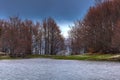 Rain and Hail on the lake Calamone