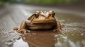 Through the Rain: The Houston ToadÃ¢â¬â¢s Path Royalty Free Stock Photo