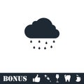 Rain icon flat