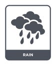rain icon in trendy design style. rain icon isolated on white background. rain vector icon simple and modern flat symbol for web