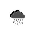 Rain Icon in trendy flat style isolated on grey background. Cloud rain symbol for your web site design, logo, app, UI Royalty Free Stock Photo