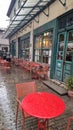 rain in ioannina city greece Royalty Free Stock Photo