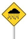 Rain Of Money Sign On Stick Royalty Free Stock Photo