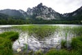 Rain on the Mountain Lake Royalty Free Stock Photo