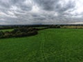 Rain Over the Wrekin Drone Image Royalty Free Stock Photo