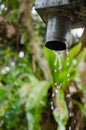 Rain Pouring Down from The Gutter.