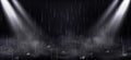 Rain, puddle ripples or spotlight beams background Royalty Free Stock Photo