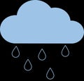 Rain Rainfall weather and seasons icon Design