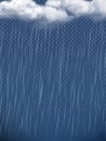 Rain realistic. Weather season autumn rainy clouds falling weather drops splashes decent vector background illustration Royalty Free Stock Photo