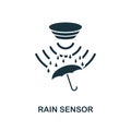 Rain Sensor icon. Monochrome style design from sensors icon collection. UI and UX. Pixel perfect rain sensor icon. For web design,