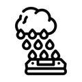 rain sensor line icon vector illustration black