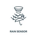 Rain Sensor outline icon. Thin line style from sensors icons collection. Pixel perfect simple element rain sensor icon for web